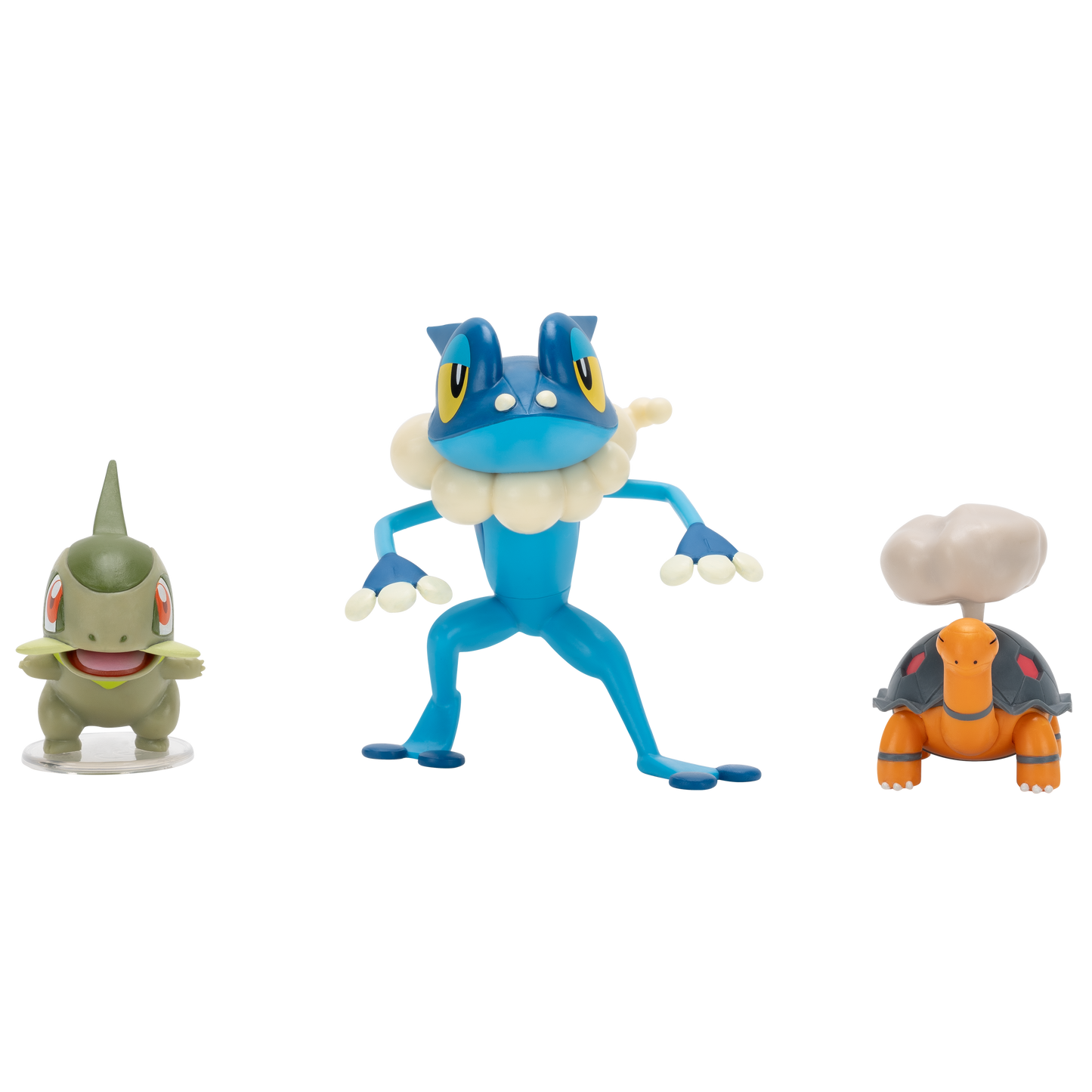 Pokémon Pack 3 Figuras - Axew + Frogadier + Torkoal