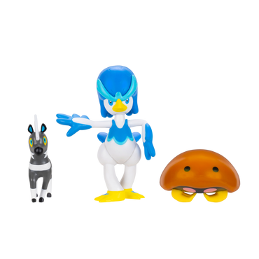 Pokemon Pack 3 Figuras - Blitzle + Quaxwell + Kabuto