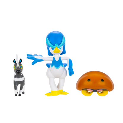 Pokemon Pack 3 Figuras - Blitzle + Quaxwell + Kabuto