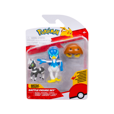 Pokemon Pack 3 Figuras - Blitzle + Quaxwell + Kabuto