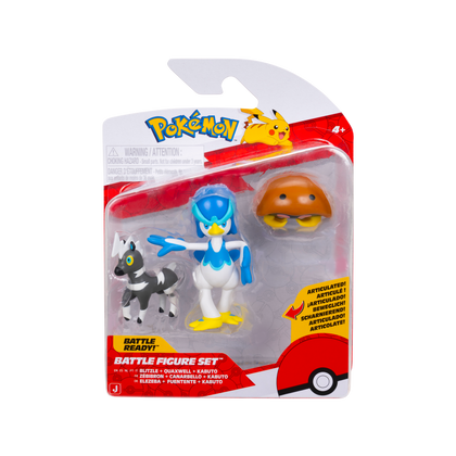 Pokemon Pack 3 Figuras - Blitzle + Quaxwell + Kabuto