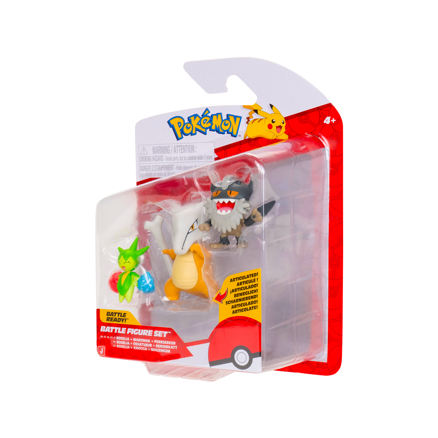 Pokemon Pack 3 Figuras - Roselia + Marowak + Perrserker