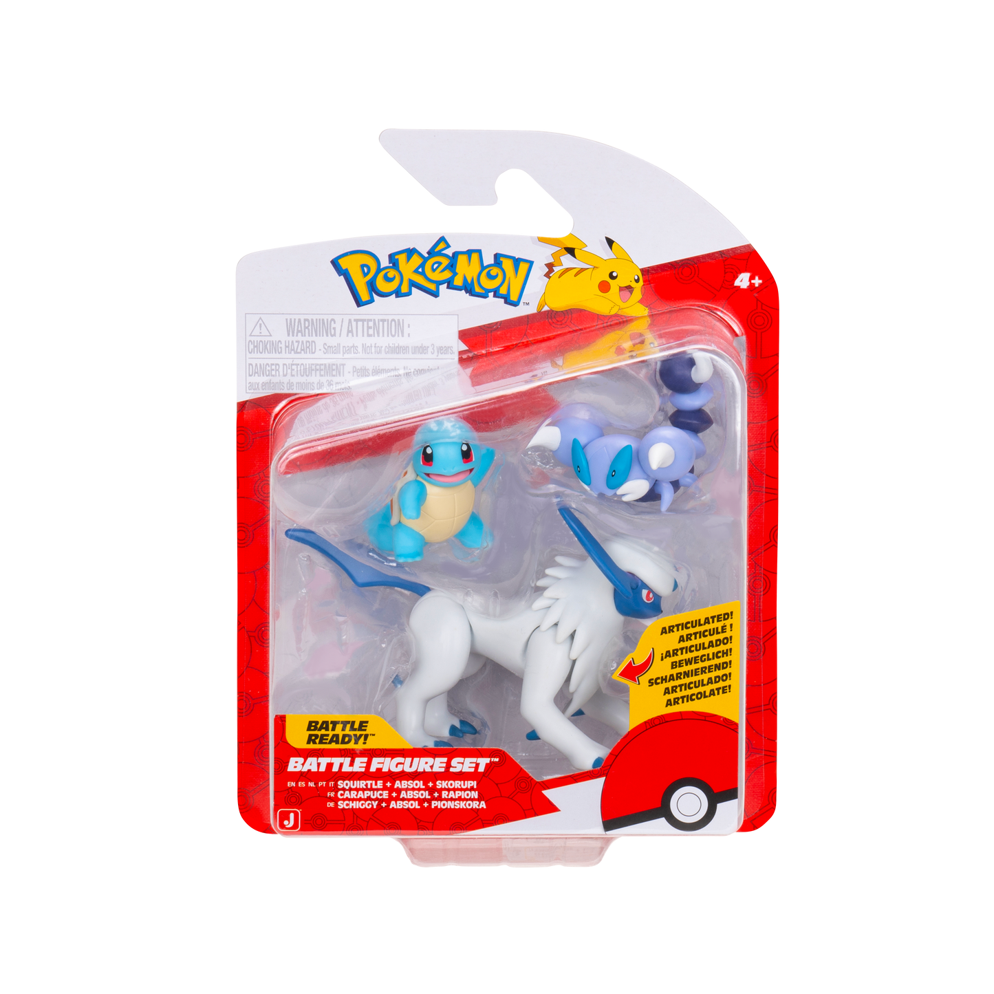 Pokemon Pack 3 Figuras - Squirtle + Absol + Skorupi