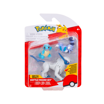 Pokemon Pack 3 Figuras - Squirtle + Absol + Skorupi