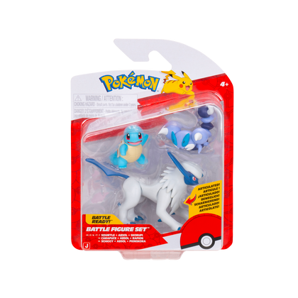 Pokemon Pack 3 Figuras - Squirtle + Absol + Skorupi