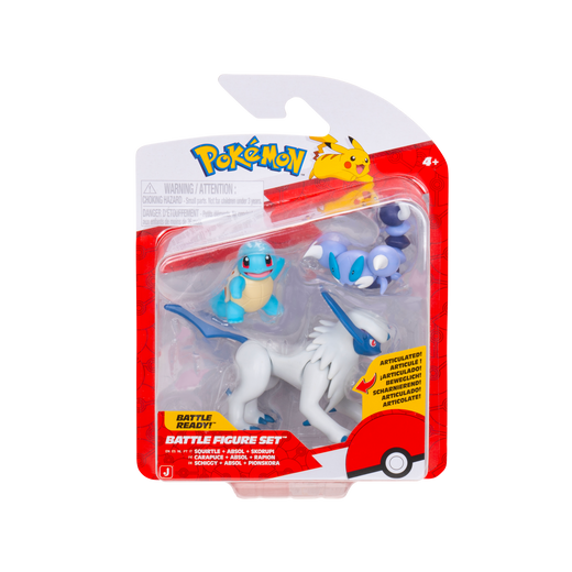 Pokemon Pack 3 Figuras - Squirtle + Absol + Skorupi