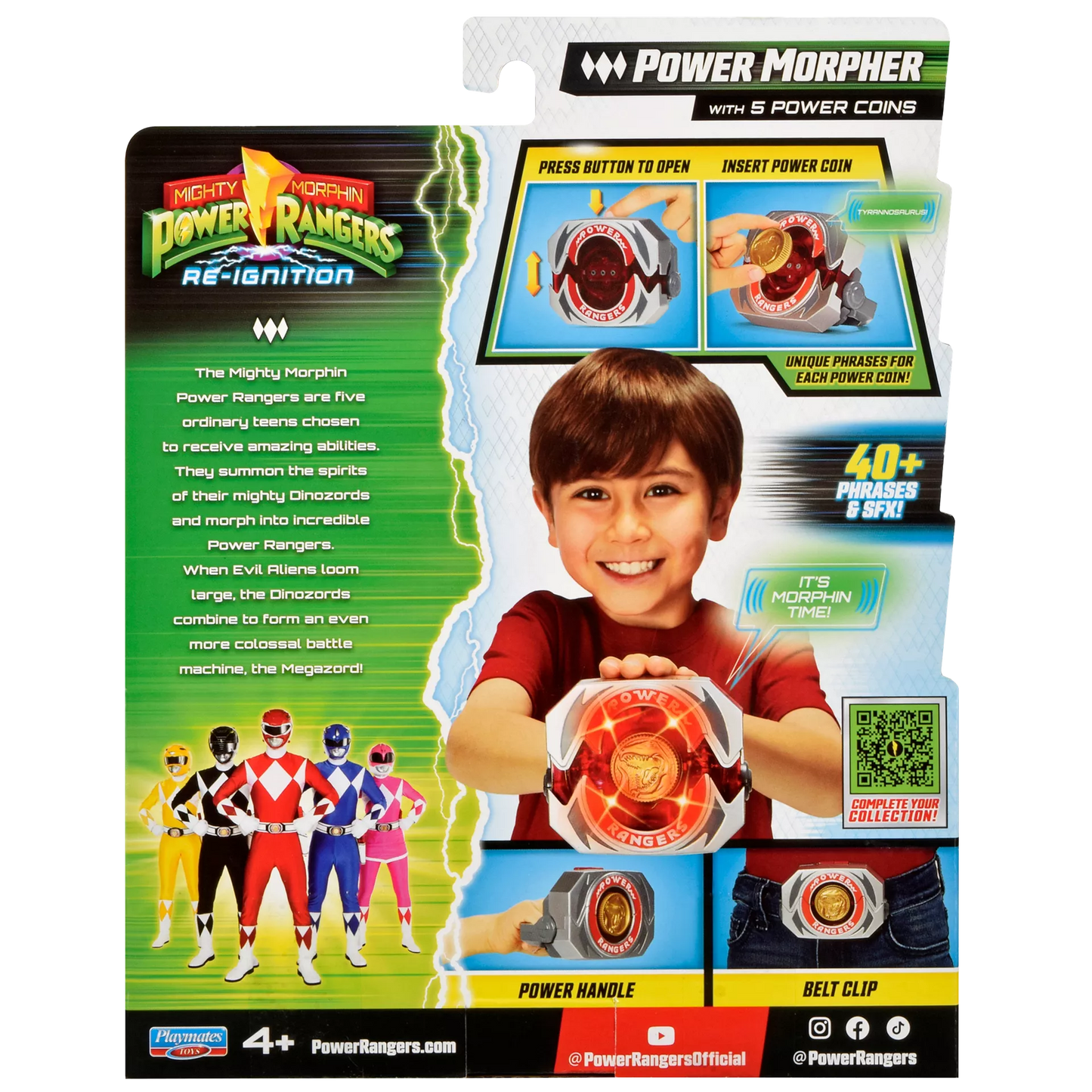Power Rangers Morpher con Sonido y 5 Monedas de Poder (23 cm)