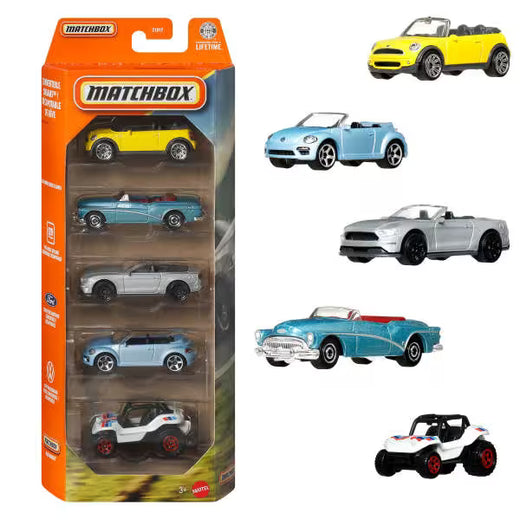 Pack De 5 Autos Matchbox - Convertible Dreams