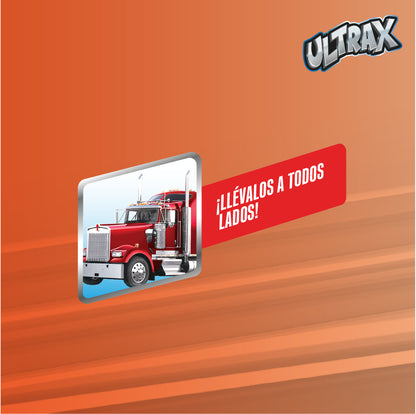 Set De Camiones Con Friccion Incluye 4 Vehiculos Disponible En Azul Y Amarillo Ultrax - Camion Amarillo