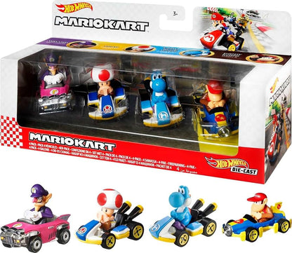 Hot Wheels  Paquete Sorpresa De 4 Autos Mario Kart
