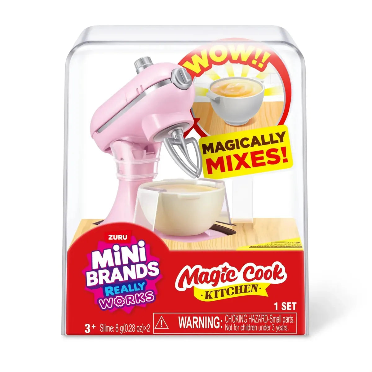 Batidora rosa Mini Brands Magic Cook Kitchen Zuru en empaque transparente