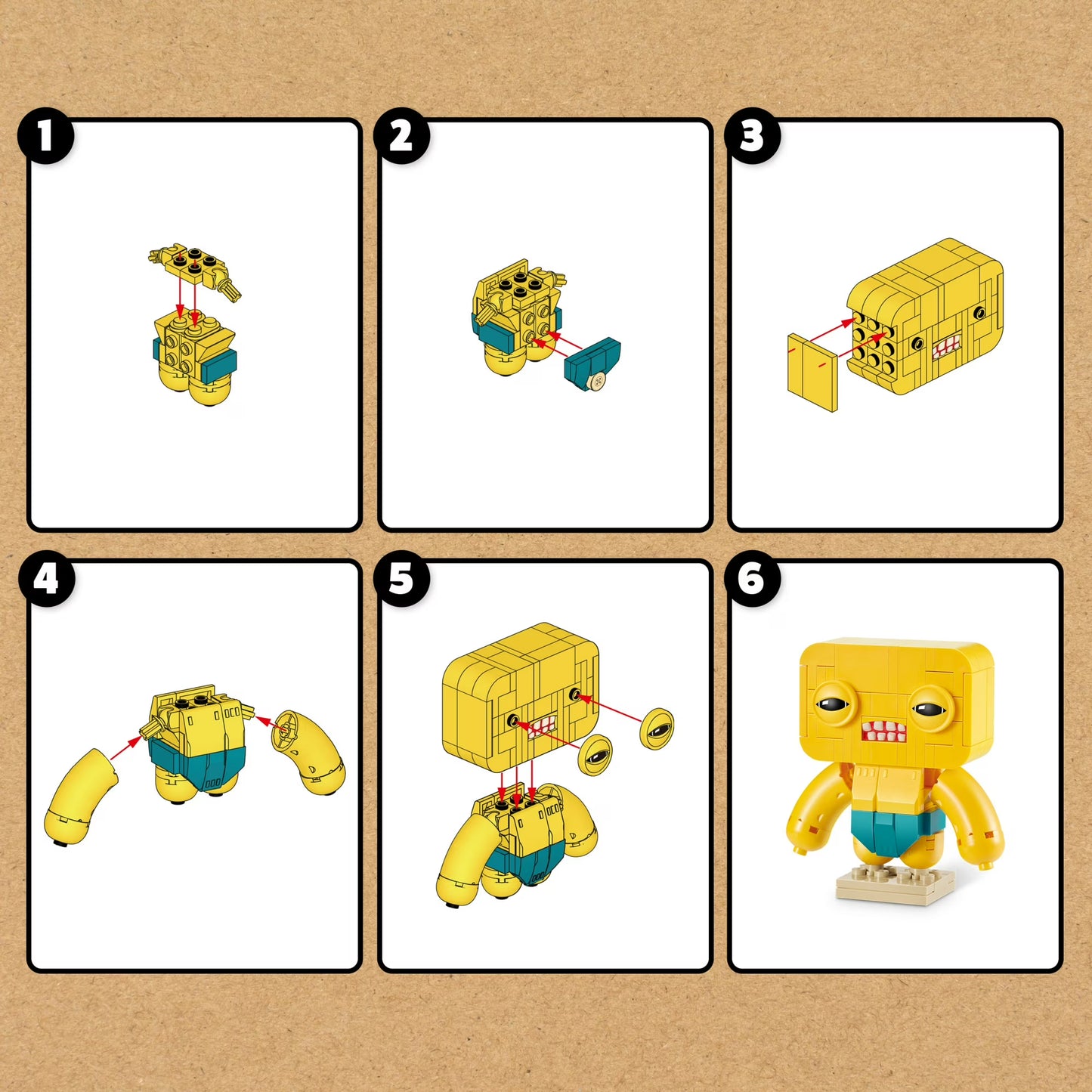 Set Bloques Premium Fuggler Max - Con Diferentes Modelos De Piezas - Amarillo