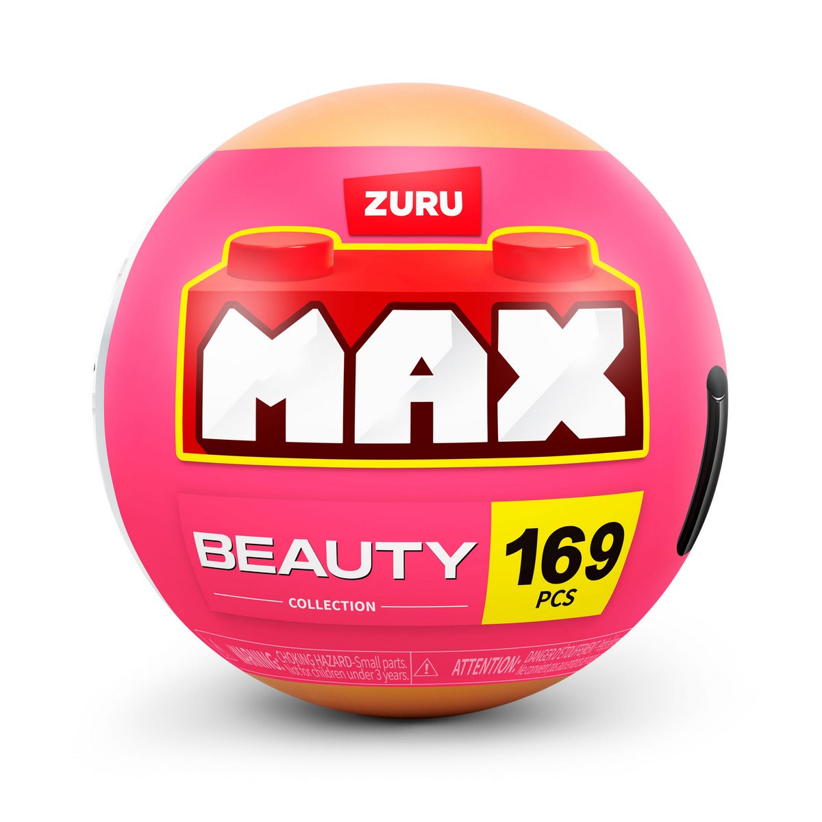Detalle de cápsula rosa con 169 piezas del set bloques Beauty Max