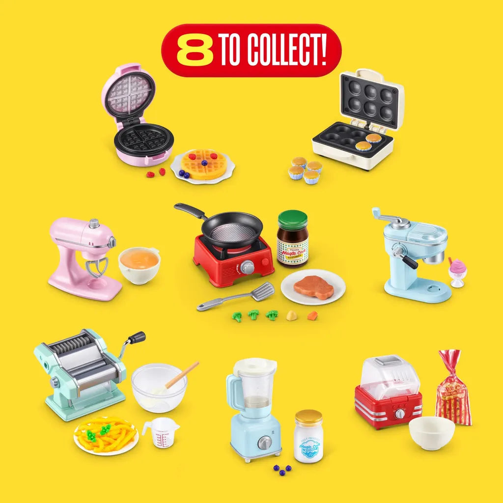 Colección de 8 mini electrodomésticos de cocina Mini Brands Magic Cook Kitchen para coleccionar