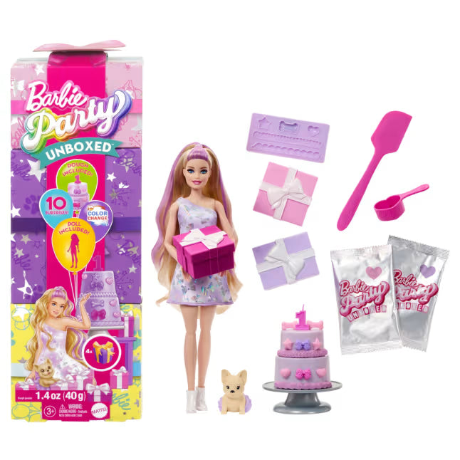 Barbie Party Surprise Pet Birthday Series - Morado