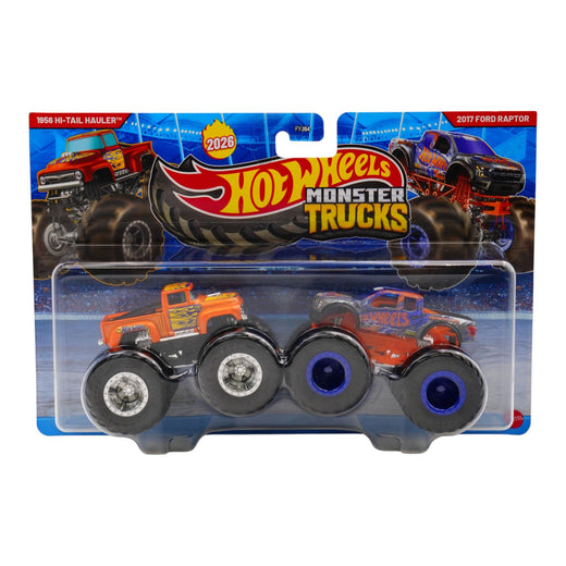 Hot Wheels Monster Trucks Escala 1:64 - 1956 Hi-Tail Hauler Vs 2017 Ford Raptor
