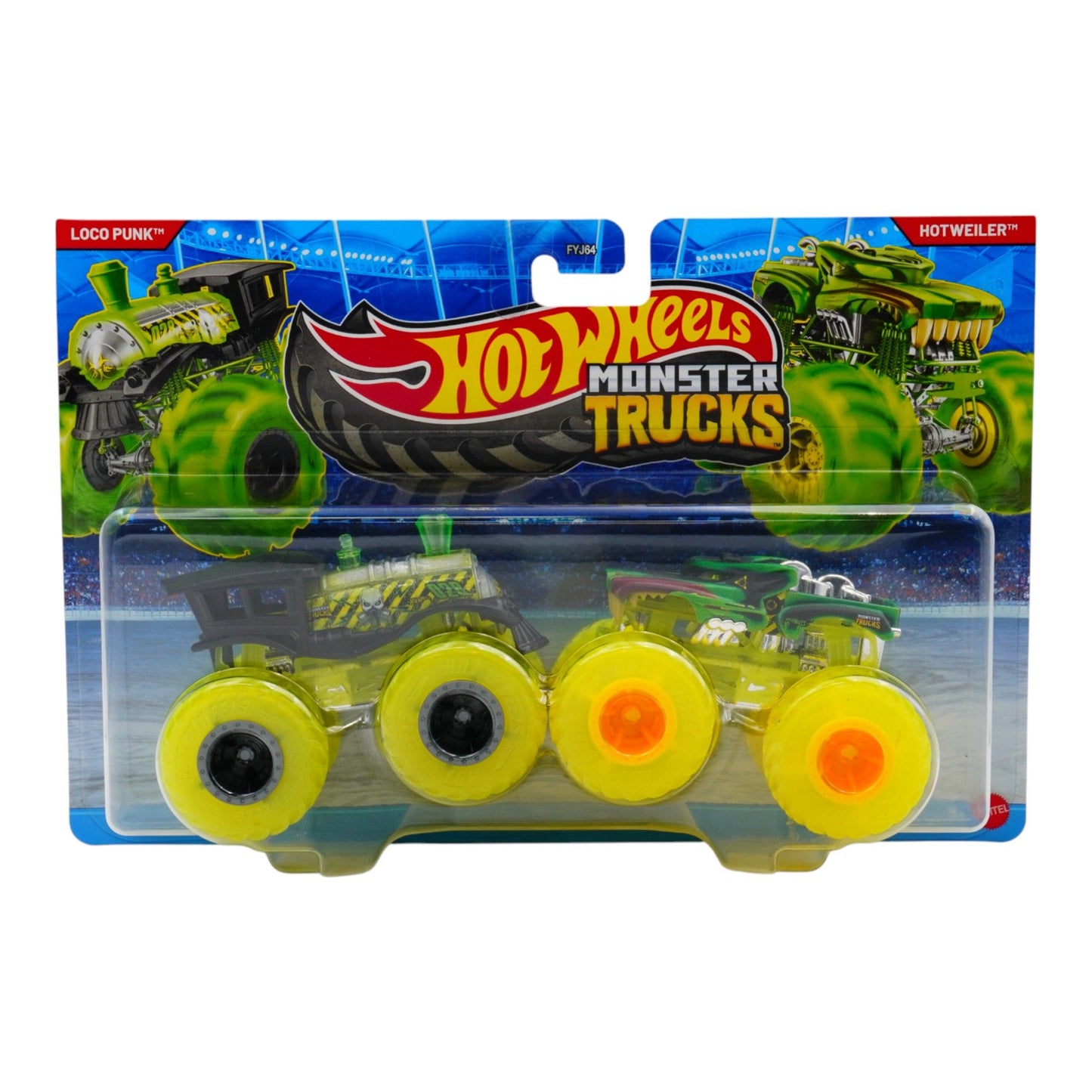 Hot Wheels Monster Trucks Escala 1:64 - Loco Punk Vs Hotweiler