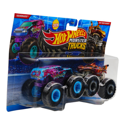 Hot Wheels Monster Trucks Escala 1:64 - Squidnado Vs Hw Tiger Shark