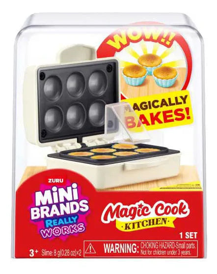Empaque de cápsula Mini Brands Magic Cook de Zuru con mini electrodomésticos de cocina