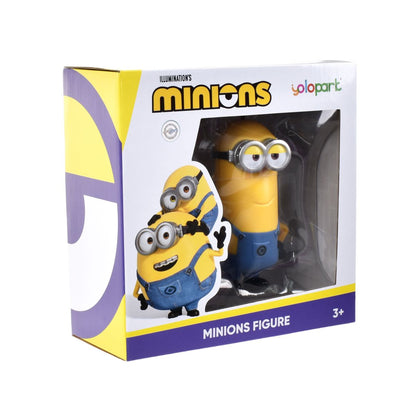 Caja del producto con logo Minions y figura Kevin visible en empaque