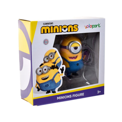 Empaque frontal con figura de Stuart Minions y gráficos del personaje