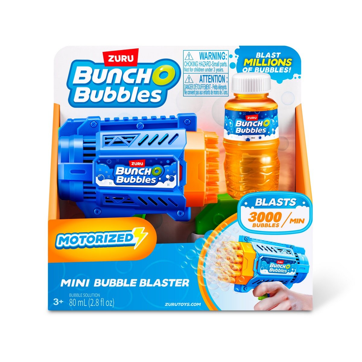 Empaque del lanzador motorizado Bunch O Bubbles con solución para burbujas
