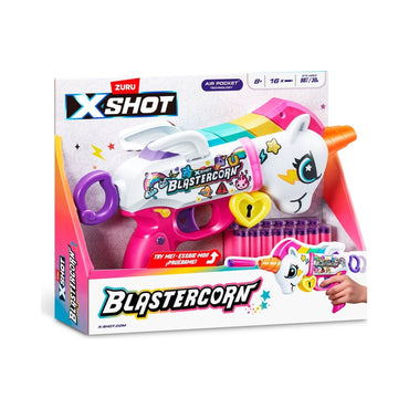 Empaque del lanzador Unicornio Skins X-Shot con 16 dardos incluidos