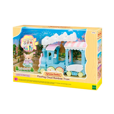 Empaque del playset Tren Arcoiris de las Nubes Sylvanian Families con ventana transparente