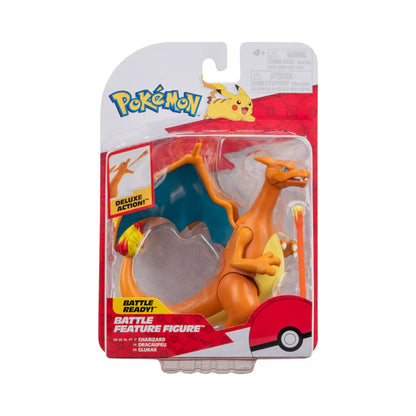 Figura Charizard Pokémon Jazwares 11 cm con detalle de alas y cola en llamas
