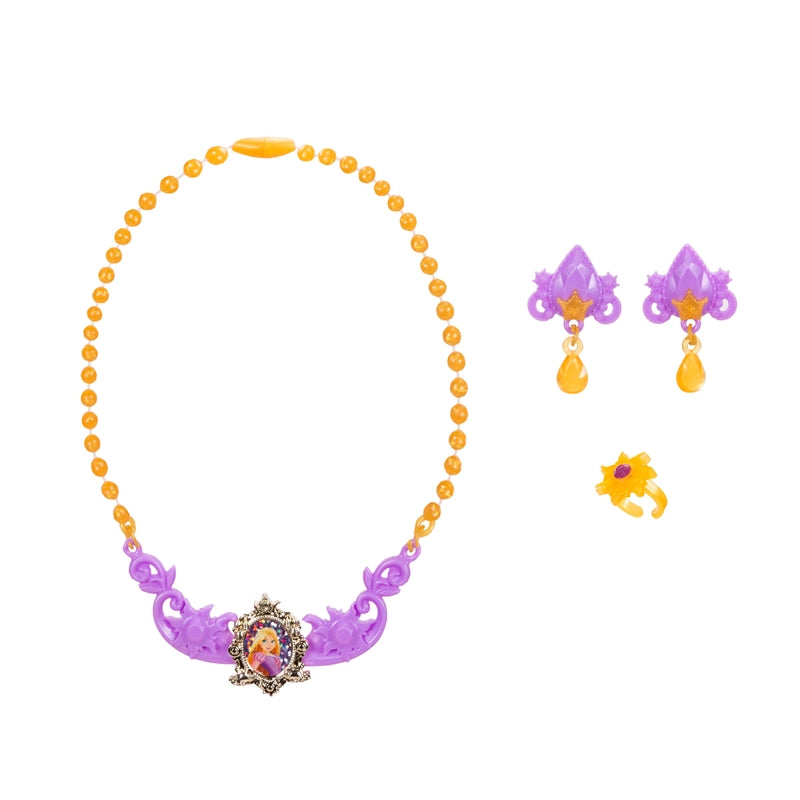 Set De Collar Y Aros Princesas De Disney - Rapunzel