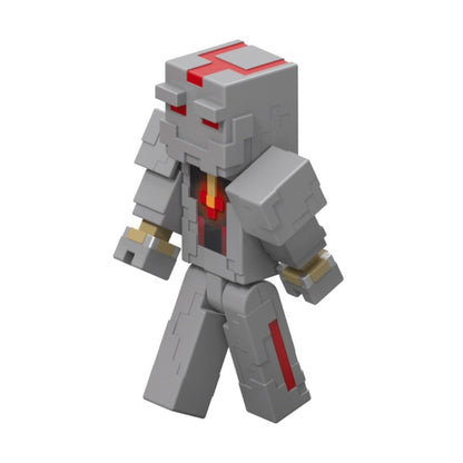 Minecraft Core Figura De 8cm Con Crafting 2-pack - Lanzador De Fuegos Artificiales Del Protector