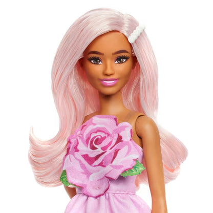 Barbie Fashionistas - 238-Vestido Rosa Sin Tirantes