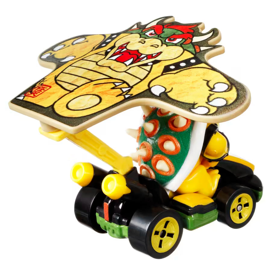 Hot Wheels Mario Kart - Bowser Estándar Kart con Bowser Kite
