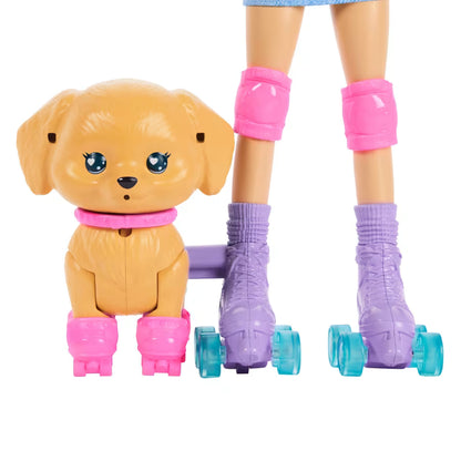Barbie Pets Skate and Run Muñeca con Perrito y Patines