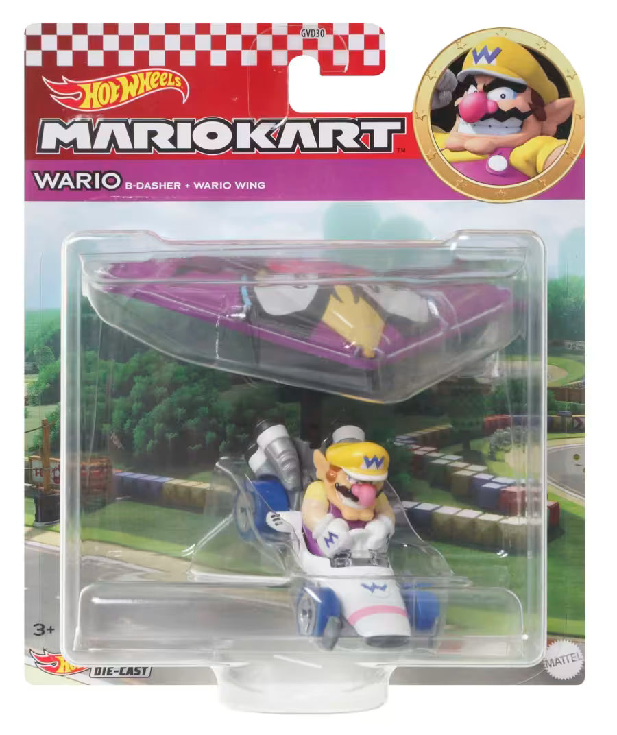 Hot Wheels Mario Kart B -Dasher con Wario Wing