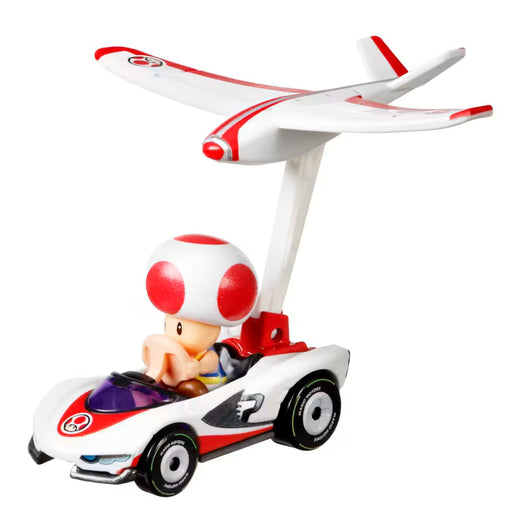 Hot Wheels Mario Kart - Toad P-Wing con Plane Glider