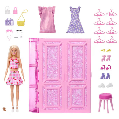 Barbie Set Clóset De Los Sueños Con Accesorios Y Muñeca