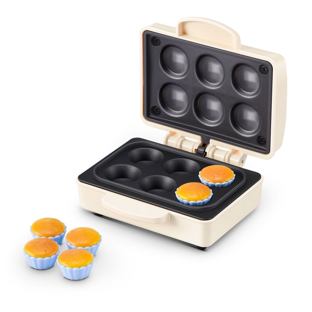 Mini máquina de cupcakes del playset Mini Brands Magic Cook con 5 cupcakes y pinzas