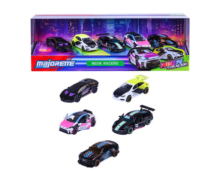 Set 5 Vehiculos Neon Majorette