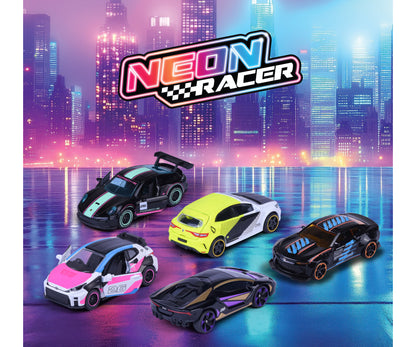 Set 5 Vehiculos Neon Majorette
