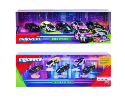 Set 5 Vehiculos Neon Majorette