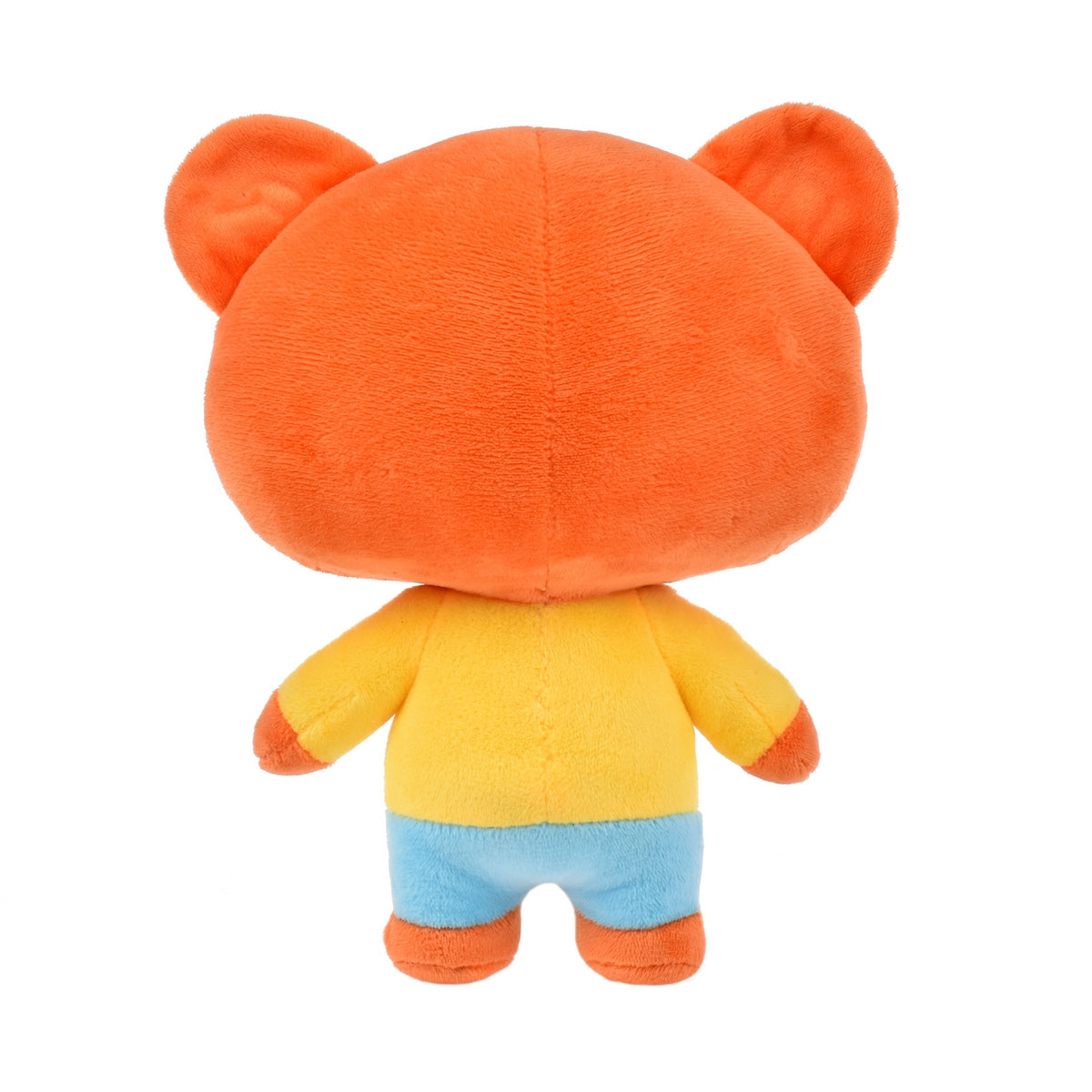 Vista trasera del peluche Bam Plim Plim mostrando su diseño completo