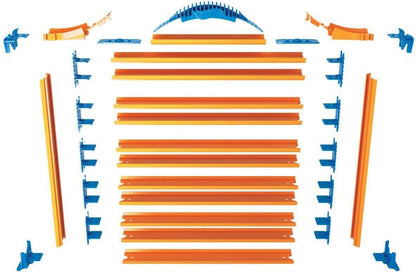 Hot Wheels 3 En 1 - pista rack guarda hasta 44 autos