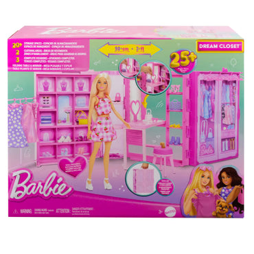 Barbie Set Clóset De Los Sueños Con Accesorios Y Muñeca