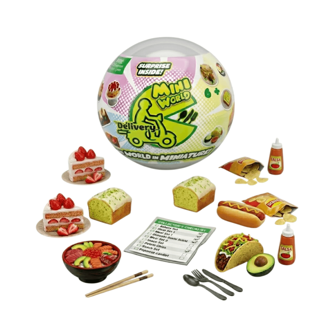 Mini World Delivery Cápsula Sorpresa de Comidas Miniatura