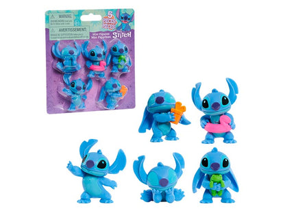 Pack 5 mini figuras de Stitch de 6.35cm