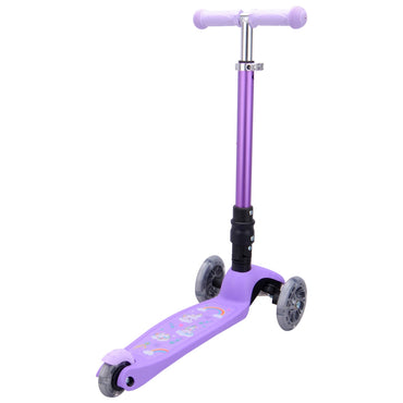 Triscooter Boldcube unicornios con diseño de base y manubrio ajustable