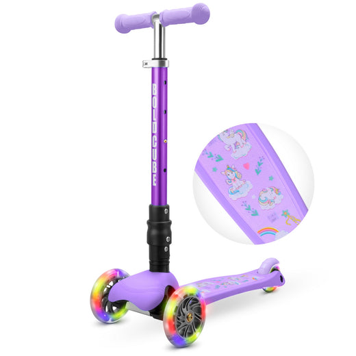 Triscooter plegable Boldcube unicornios con ruedas luminosas