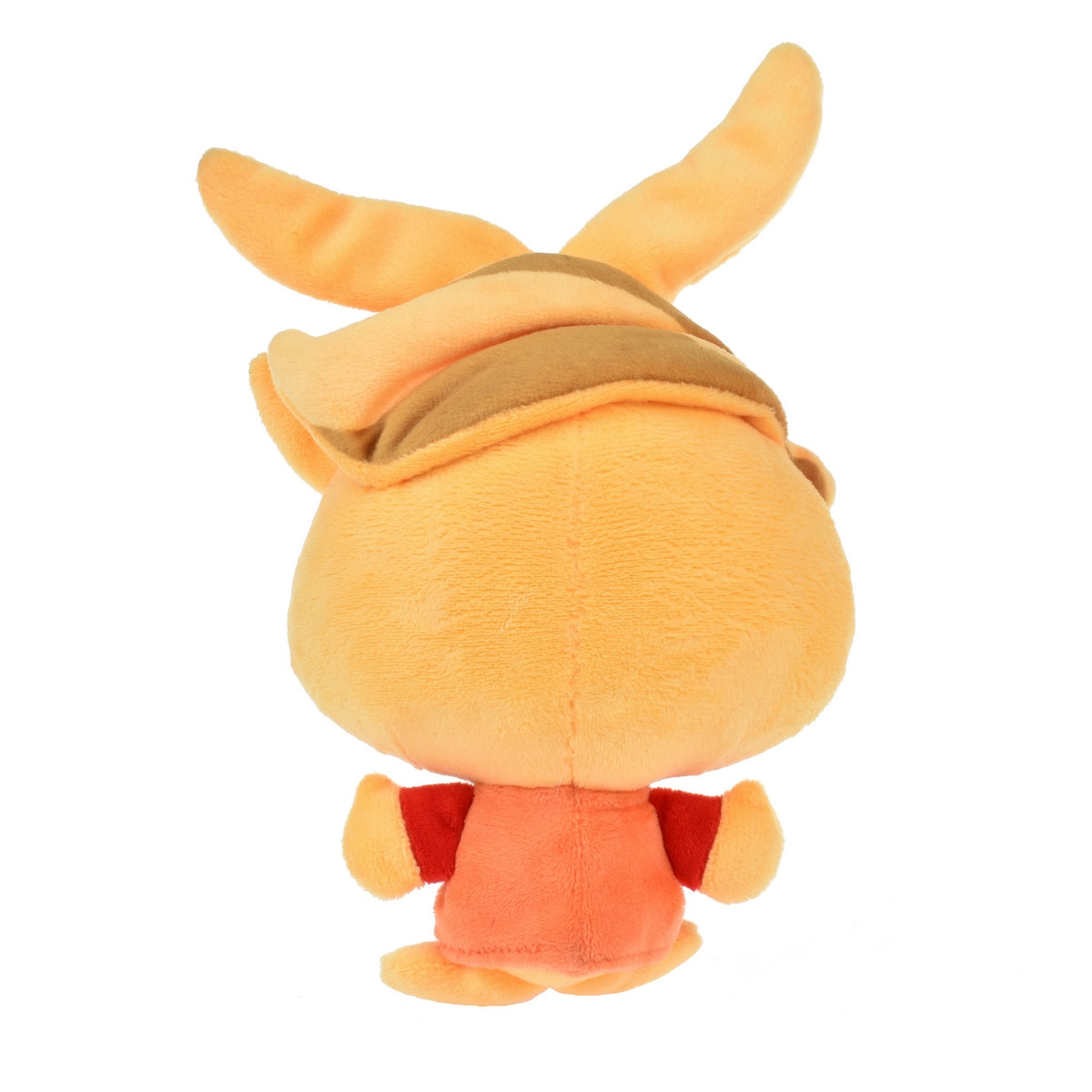 Vista trasera del peluche Acuarella Plim Plim mostrando diseño y ropa